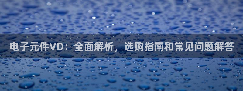 pg电子平台ly79点cn：电子元件VD：全面解析，选购指南和常见问题解答