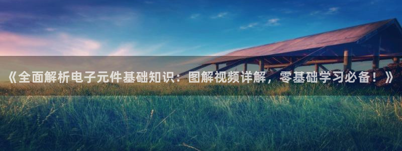 pg电子游戏哪个平台好用点：《全面解析电子元件基础知识：图解视频详解，零基础学习